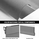 LazBlinds No-Drill Cordless Zebra Blinds - Dual Layer Light Filtering & Room Darkening, Free-Stop Lift, Easy Install, Day & Night Privacy with Valance for Window 29" W x 72" H, Grey