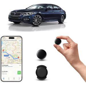 GPS Tracker for Vehicles  No SIM Required, Hidden Magnetic Car Tracker Device, Real-Time GPS Tracking for Kids, Car, Pets, No Monthly Fee, Works with Apple Find My, Vehicle Locator