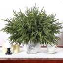 Alupssuc 18 Inch Norfolk Pine Stems, 12 Pcs Real Touch Norfolk Pine Branch, Christmas Greenery Stems for Vase DIY/Garland Making/Table Decoration, Xmas Decor for Indoor, Outdoor & Home