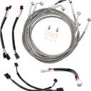 MoKitDora Touring Handlebar Extended Cable Kit Brake Line Clutch Cable CAN-Bus TBW Turn Signal Wiring Harness for 2017-2020 Harley FLTR FLHR FLHX FLHT w/ABS (Hydraulic Clutch) 16" Handlebar, Chrome