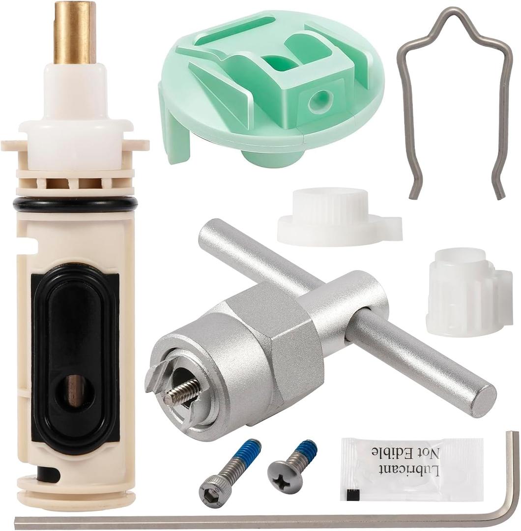 Upgrade 1222 Cartridge Replacement Kit with Removal Tool 104421 & Handle Adapter 116653 - Compatible with Moen Posi Temp Tub/Shower Faucets, Durable Brass Construction (Upgraded)