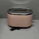 MELLERHOME Retro Toaster 2 Slice, 7 Browning Levels, 3 Functions (Reheat, Defrost, Cancel), Stainless Steel Features, Removable Crumb Tray, Under Base Cord Storage, Pink Kitchen Accessories Dcor