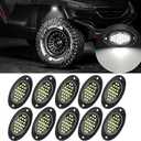 10 Pods Rock Lights Pure LED Lights for Car SUV Ambient Underglow Lights Waterproof Neon Trail Rig Lamp Lighting for Truck