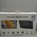 23.8" Portable Touchscreen Monitor 100% sRGB VA FHD 1080P, 4000:1 Contrast, VESA, Built-in Speaker, w/90Adjustable Stand USB-C HDMI 75Hz External Second Touch Screen Display for Laptop/PC/Phone