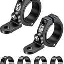BRCOVAN 2PCS UTV Whip Light Mount, Solid Aluminum Alloy Whip Flag Mounts, Off-Road LED Light Bar Mounting Bracket, 360° Adjustable Roll Bar Clamp Holder Fit 1.5''/1.65'' /1.75''/1.85''/2'' Roll Cage