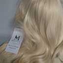 Light Blonde Long Curly Wig for Adult Womens Long Wavy Wig with Middle Part Bangs with Pink Accessories for Halloween Cosplay