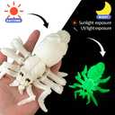 3D Printed Animals Toys,Skeleton Spider with Skull Head, Halloween Creepy,Cute Toy for Kids,Halloween Decorations,3D Printed Skull Spider for Parties(Luminous-Green)