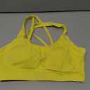 RUNNING GIRL Sports Bra for Women High Support, Molded Cup High Impact Sports Bras with Sewn in Pads Strappy Running Bra (Yellow, L)
