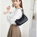 Shoulder Bags for Women, Cute Hobo Tote Handbag Mini Clutch Purse with Zipper Closure (Large, Crocodile&black)