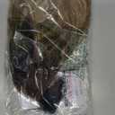 SEVENCOLORS Short Brown Mixed Blonde Bob Wigs for White Women Shoulder Length Synthetic Hair Wigs with Side Bangs Straight Blonde Highlights Womens Wig