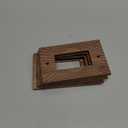 DoubleFill 4 Pcs Walnut Wood Light Switch Cover Brown Outlet Covers Wall Plate Decorative Boho Plug Plate Vintage Rustic Contemporary Interior Room Home Decor (13 * 8.2cm,Single Decorator)