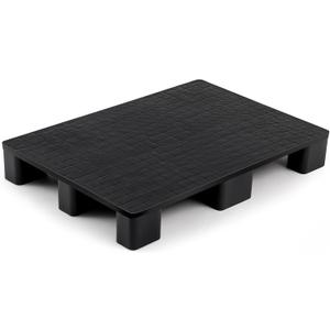 Vercraft 1 Pcs Plastic Pallet for Basement Storage Easy Stack Lightweight Floor Pallet Display Flooring Room Supermarket Christmas, Support up to 2000 Lbs (31.5'' L X 24'' W X 4.7'' H,Black)