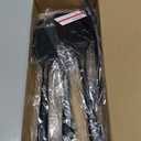 Silicone Spatula Set, 600F Heat Resistant Silicone Spatula Turner Flipper for Cooking, Non Stick and Non Scratch Kitchen Utensils for Eggs & Pancakes, 4 Pack, Black