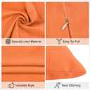 M METERXITY 2-Pack Outdoor Pillows Covers, 24 x 24 Inch Modern Throw Pillows Cover for Tent/Patio/Garden Couch Sofa, Waterproof Boho Pillowcases [Orange]