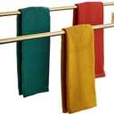 KOKOSIRI Bath Towel Bars 36-Inch Double Towel Rails Overlength Bathroom Racks for Cabinet Kitchen Brushed Gold Stainless Steel B5009BG-L36