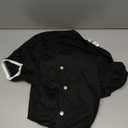 Ekouaer Nightgowns for Women Button Down Pajamas Tops Short Sleeve Sleepwear V-Neck Sleepwear S-3XL (XX-Large, Black)