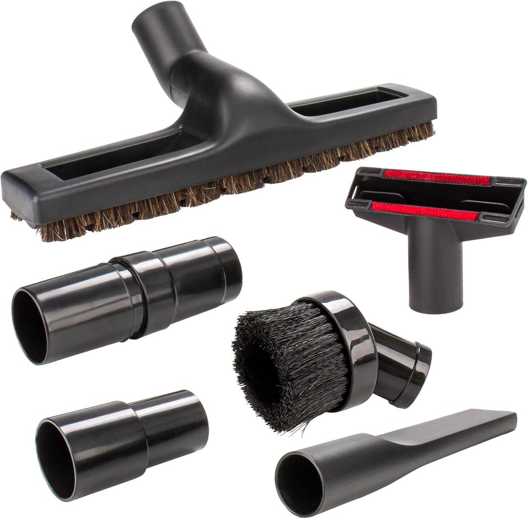 6Pcs For Shop Vac Attachments and Shark Vacuum Attachments Replacement Soft Horsehair Shark Hard Floor Attachment with Vacuum Brush Attachment and Vacuum Hose Adapter