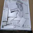 COMHOMA Vanity Desk with Mirror and Lights, Makeup Vanity Table and Chair Set with Drawers and Charging Station, Bedroom Dresser LED Mirror Stepless Dimmable & 3 Color Modes Adjustable, 5 Drawer/White