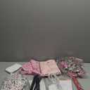 11 Pcs Old Lady Costume for Kids,100 Days of School Costume Girls,Granny Grandma Costumes Kids Accessories (8-10yr, Pink)