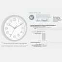 Wall Clock Silent Non-Ticking Modern Clock Battery Operated 8 Inch Small Classic Analog Decorative for Kitchen, Living Room, Office, Bedroom, Bathroom (Black)