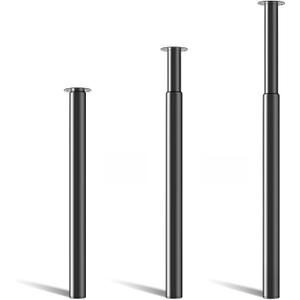 Adjustable Metal Table Leg, Desk Legs 28-43 inch, 1 Pack Folding Office Table Legs Kitchen Furniture Worktop Support Legs Black