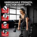 Dumbbell Barbell Converter Bar - Heavy Duty Steel Dumbbell Extension Bar with Secure Locking System - Non Slip Grip Handles - Home Gym Strength Training, 200 lb Capacity