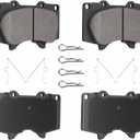 Front Ceramic Brake Pads 5.3" pad plate length fit for Tacoma 2005-2023, For Toyota 4Runner 2003-2023, for Toyota FJ Cruiser 07-14, for Sequoia 01-07, for Lexus GX460 10-23, for GX470 03-09,4 PCS