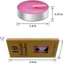3 x 10 Pack Tea Candles Wedding Party and Home Decoration Votive Parties Tealight Small Wishing Bulk with 1.5-2 Hours Extended Burn Time Mini for Birthday Emergency Family (Pink)