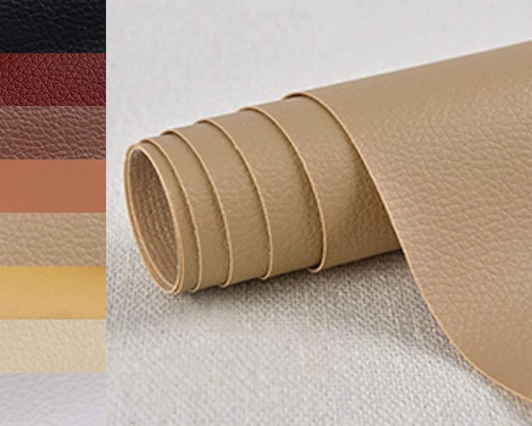 PXBBZDQ Self Adhesive Leather Repair Patch, 15.7"59" Leather Patches for Furniture, Car Seat Repair, Leather Repair Tape (Khaki)
