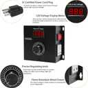 10000W SCR AC Variable Speed Controller, Fan and Motor Speed Control 120V-220V AC, 22A, Ideal for Electric Tools, Kettles or Stoves