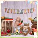 Cinnvoice 8.2 ft Vintage Patriotic Heart Garland Retro 4th of July Decoration Red White Blue Wooden Banner for Mantel Fireplace Independence Day 250th Memorial Day(Rabbit,Multicolor)