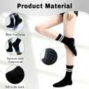 Pilates yoga non-slip socks fit hospitals, yoga studios, outdoor. Gifts for ballet dancers, seniors, dears. (Black)