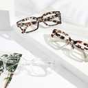 XVXV Reading Glasses for Women Men - Blue Light Blocking Readers Oversize Square Anti Glare with Spring Hinge(3Pack*Mix 4, 1.5X)