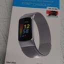 WITHit
Silver-Tone Stainless Steel Mesh Band Compatible with Fitbit Charge 5 and 6