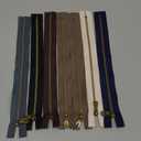 Wonesifee Metal Zippers 12pcs #3 Antique Brass Close-end Non-Separating Zippers Assorted Colorful for Purses Bags Pockets Handbags DIY Sewing Craft Mixed 6Colors 2pcs Each (6colors, 10inch-12pcs)
