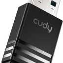 Cudy AC1300 WiFi USB Adapter - 5GHz/2.4GHz, Wireless Adapter for Desktop/Laptop, Compatible with Windows 7/8/8.1/10/11, mac OS 10.6-10.15.3, Linux, WU1300S