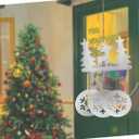 Dachshund Wind Chimes Outdoor Garden Decor Owl Hanging Ornament Christmas Wind Sculptures Worth Gift for Holiday Decoration Yard Patio Farm-Christmas
