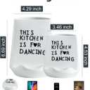 Utensil Holder, 6.7"+4.5" Ceramic Kitchen Utensil Holder for Countertop with Recipe Stand Cooking Utensil Crocks for Kitchen Counter, Morden Utensil Organizer for Spatula, Set of 2, White