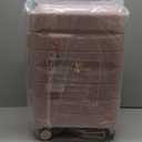 Somago 20" Carry On Luggage and 14" Mini Cosmetic Cases Travel Set Lightweight Polypropylene Suitcase with TSA Lock YKK Zipper Hardside Luggage with Spinner Wheels (2 Piece Set, Nude Pink)