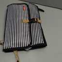 Skip Hop Pronto Signature Portable Changing Mat, Cushioned Diaper Changing Pad with Built-in Pillow, Black Stripe