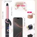 Mini Curling Iron for Short Hair Dual Voltage with European UK Plug Adapter 3/4 Inch Travel Size Small Barrel Curling Iron to Beachy Waves Curls with 30S Fast Heating, 5 Temps for Global