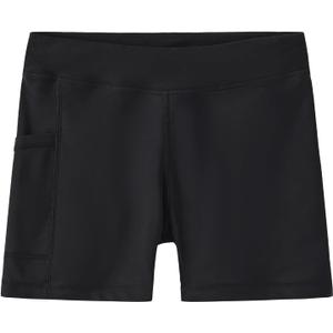 Girls' Swim Shorts, UPF 50+ Sun Protection Fully Lined Pockets Quick-Dry Soft Board Short for Beach Pool (10, Black(with Pocket))
