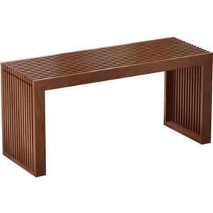 Bamboo Dining Bench Indoor Long Entryway Shoe Rack Bench,Outdoor Modern Wood Benches 35 Inch Bamboo Bench for Living Room Hallway Bedroom Bathroom (Red Brown)