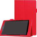 Asng All-New Fire HD 8 2018/Fire HD 8 2017/Fire HD 8 2016 Case - Premium PU Leather Folio Stand Cover Case with Auto Wake/Sleep for All-New Fire HD 8 (8th / 7th / 6th Generation) (Red)