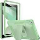 Soke Case for iPad 6th/5th Generation 9.7 Inch 2018/2017,with Built-in Screen Protector and Kickstand, Rugged Full-Body Heavy Duty Protective Cover for Apple iPad Air 2 /Pro 9.7 - Matcha Green