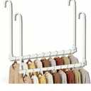 Hanging Closet Rod Adjustable Width Height Closet Rod For Hanging Clothes White 2 Pack Closet Extender Hanging Rod Clothes SpaceSaving Hanging Bar Organizer