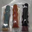 SNBLK 6 Pack Floral Engraved Bands Compatible with Apple Watch Bands 40mm 41mm 42mm 38mm 44mm 45mm 46mm 49mm Women Men, Silicone Flower Pattern Strap for iWatch Series 11 10 Se Ultra 9 8 7 6 5 4 3 2 1 (Black/Pine Green/Starlight/Brown/Milk Tea/Smoke Violet)