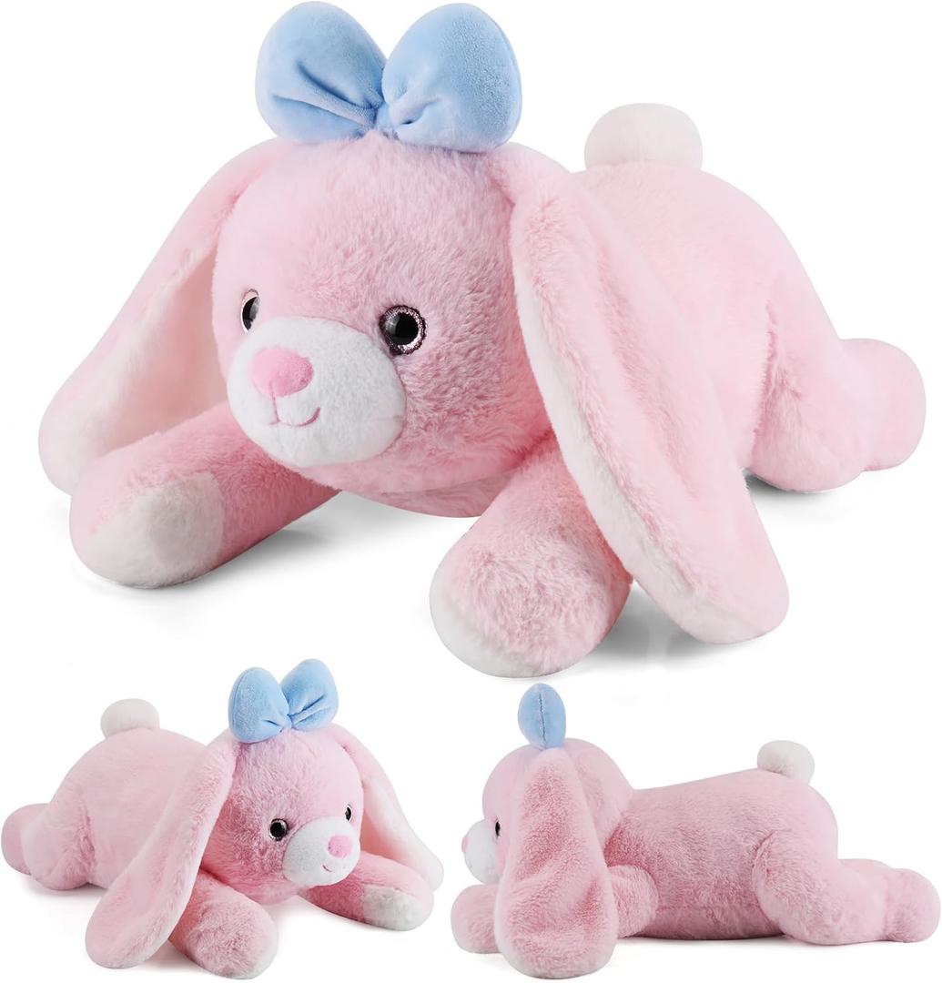 gnomantic Bunny Weighted Stuffed Animals - 28 Inch 5.0 Pounds Weighted Plushies Rabbit - Large Plush Bunny Stuffed Animals Pillow - Cute Plush Toys Gifts for Kids & Adults