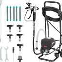 VEVOR Stand Airless Paint Sprayer, 650W, 3000PSI High Pressure Airless Sprayer with Cart, Cleaning Brush, Hose, Extension Rod, Nozzles, Electric Spray Paint Machine for House Exterior and Interior