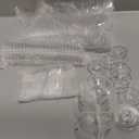 Yinkin 100 Cups and 100 Spoons Plastic Martini Glasses Disposable Cocktail Glasses Mini Martini Plastic Cups Dessert PVC Shot Unbreakable with Spoons for Weddings Party Wine Food (Clear,5 oz)